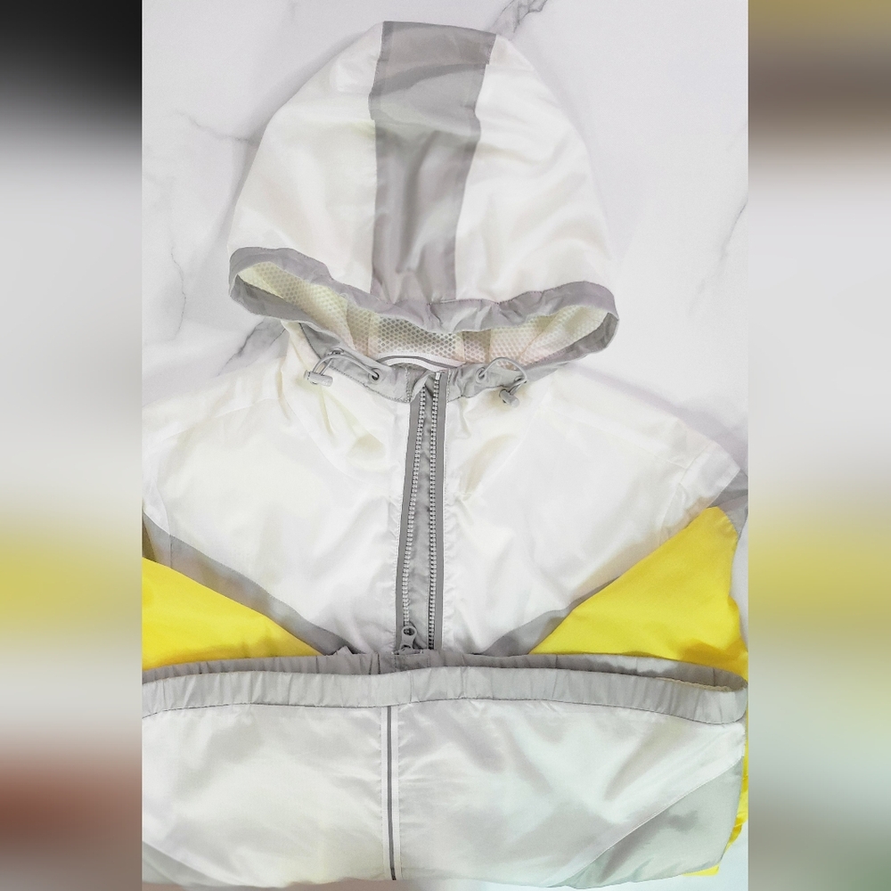 Blanc Noir - Tulum Windbreaker - Yellow and Gray Jacket - Size L - Picture 5 of 16
